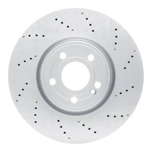 Mercedes-Benz GLA250 Brake Rotor (1) - Front - R1 Concepts - Drilled GeoSPEC Coated - `19-`25